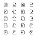 Document flat icons