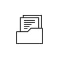 Document flat vector icon. Archive data file symbol logo