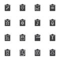 Document flow vector icons set Royalty Free Stock Photo