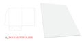 Document Folder Gusset Folder A4. Document folder Vector with die cut layers