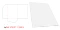 Document Folder Template, A4. Vector with die cut / laser cut layers. White, clear, blank, isolated Document Folder on white back Royalty Free Stock Photo