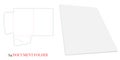 Document Folder Template. Vector with die cut / laser cut layers Royalty Free Stock Photo