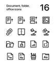 Document, folder, office icons for web and mobile design pack 2