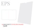 Document Folder Template. Folder Envelope. Vector with die cut / laser cut layers. White, clear, blank, isolated Document Folder Royalty Free Stock Photo