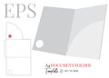 Document Folder Template A4. Vector with die cut, laser cut layers Royalty Free Stock Photo