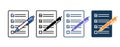 Document  form icon set Royalty Free Stock Photo