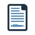 Document, form inquiry icon. Simple editable vector illustration