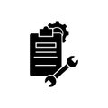Document gear work icon. Simple business intention icons for ui and ux, website or mobile application