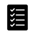 Document glyph flat vector icon Royalty Free Stock Photo