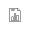 Document graph line icon