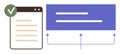 Document Validation and Data Mapping Concept with Checkmark and Connected Information Blocks Royalty Free Stock Photo