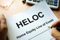 Document HELOC Home equity line of credit. Royalty Free Stock Photo