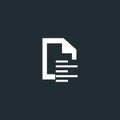 Document text alignment, left side align icon. Royalty Free Stock Photo