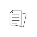 Document flat icon vector illustration