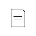 document icon. Element of simple icon in material style for mobile concept and web apps. Thin line icon for website design and dev Royalty Free Stock Photo