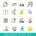 Document Icon Flat vector design illustration Royalty Free Stock Photo