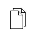 Document Icon, Flat Illustration Of File Copy, Duplicate Sign Symbol Ã¢â¬â Vector