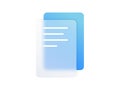 Document icon in glassmorphism style