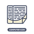 Document icon in linestyle Royalty Free Stock Photo