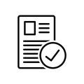 Black line icon for Document, message and application Royalty Free Stock Photo