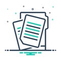 Mix icon for Document, paper and copy Royalty Free Stock Photo