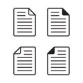 Document icon, Paper flat icon, File icon vector design