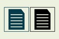 Document icon. icon related to UI elements. suitable for web site, app, user interfaces,element, printable etc. solid icon style. Royalty Free Stock Photo