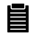 Document glyph flat vector icon