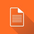 Document icon vector flat illustration. Royalty Free Stock Photo