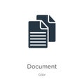 Document icon vector. Trendy flat document icon from gdpr collection isolated on white background. Vector illustration can be used Royalty Free Stock Photo