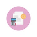 Document flat color icon