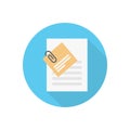 Document vector flat color icon Royalty Free Stock Photo
