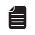 Document vector glyph flat icon Royalty Free Stock Photo