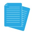 Document icon on white background. flat style. document sign. Royalty Free Stock Photo
