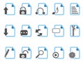 Document icons ,blue series Royalty Free Stock Photo