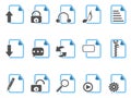 Document icons ,blue series