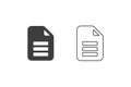 Document icons flat design or Document icons. 2 style of document Royalty Free Stock Photo