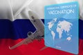 The document of immunity to the coronavirus to visit Russia. International certificate of vaccination against coronavirus for