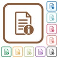 Document info simple icons