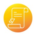 Document information click online education and development elearning gradient style icon