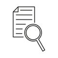 Document inspection icon. Vector illustration. stock image. Royalty Free Stock Photo