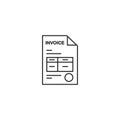 Document invoice icon outline style isolated 5