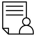 Document Isolated Vector Icon which can easily modify Royalty Free Stock Photo