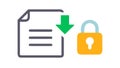 Document with Keyhole Icon: Accessing Secure Files, vector design Generative AI Royalty Free Stock Photo
