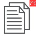 Document line icon, ui and button, file sign vector graphics, editable stroke linear icon, eps 10. Royalty Free Stock Photo