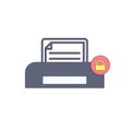 Document, lock, paper, print, printer, printing icon