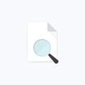 Document & Magnifying Glass Icon Vector Royalty Free Stock Photo