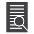 Document with magnifying glass icon vector Royalty Free Stock Photo