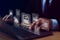 Document manage service information workflow, digital online document system, document management concept, database and digital