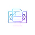 Document management gradient linear vector icon Royalty Free Stock Photo